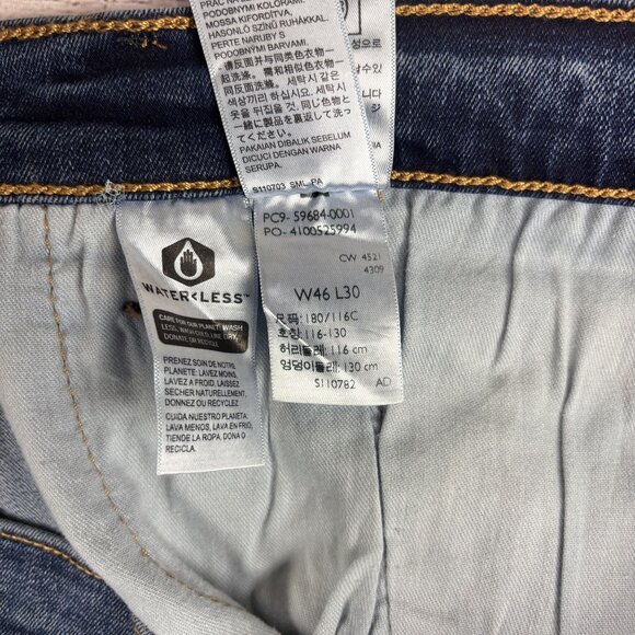 Levis 502 Taper Big & Tall Jeans 46x30 Levis Flex Stretch Denim Mens Classic Fit - Picture 14 of 14